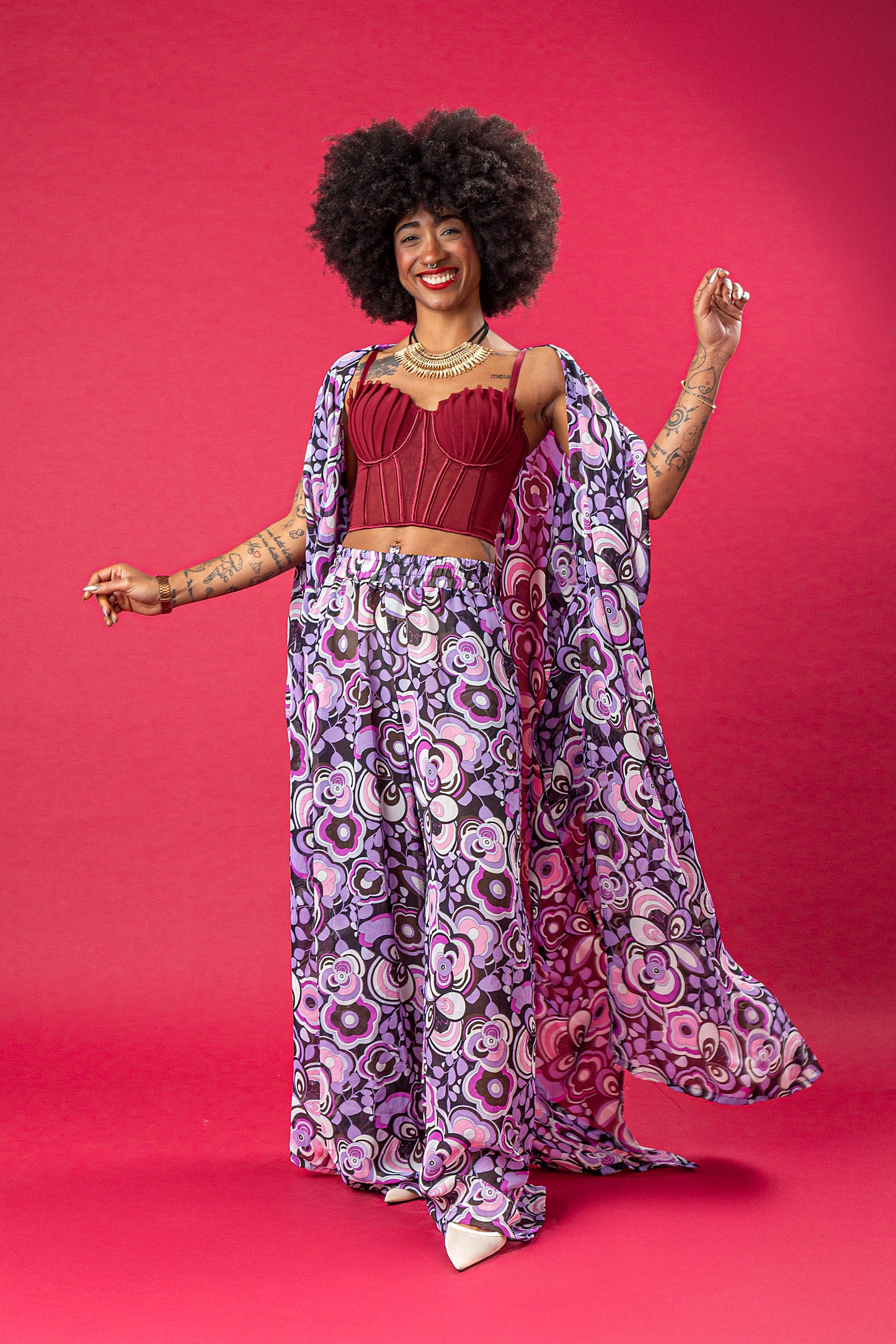 EMY SET CAFTANO E PANTALONE