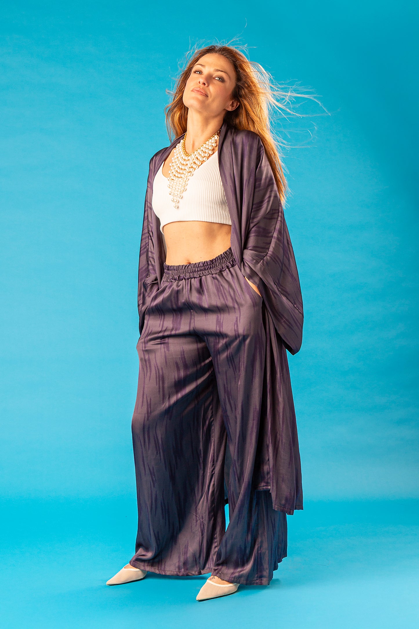 INDIGO SET KIMONO E PANTALONE