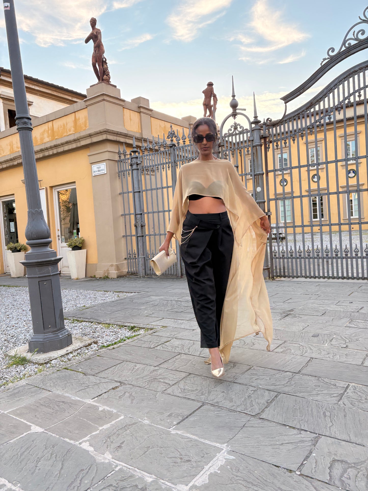 GUDIT SILK CAPE - Elegant Sheer Cover-Up