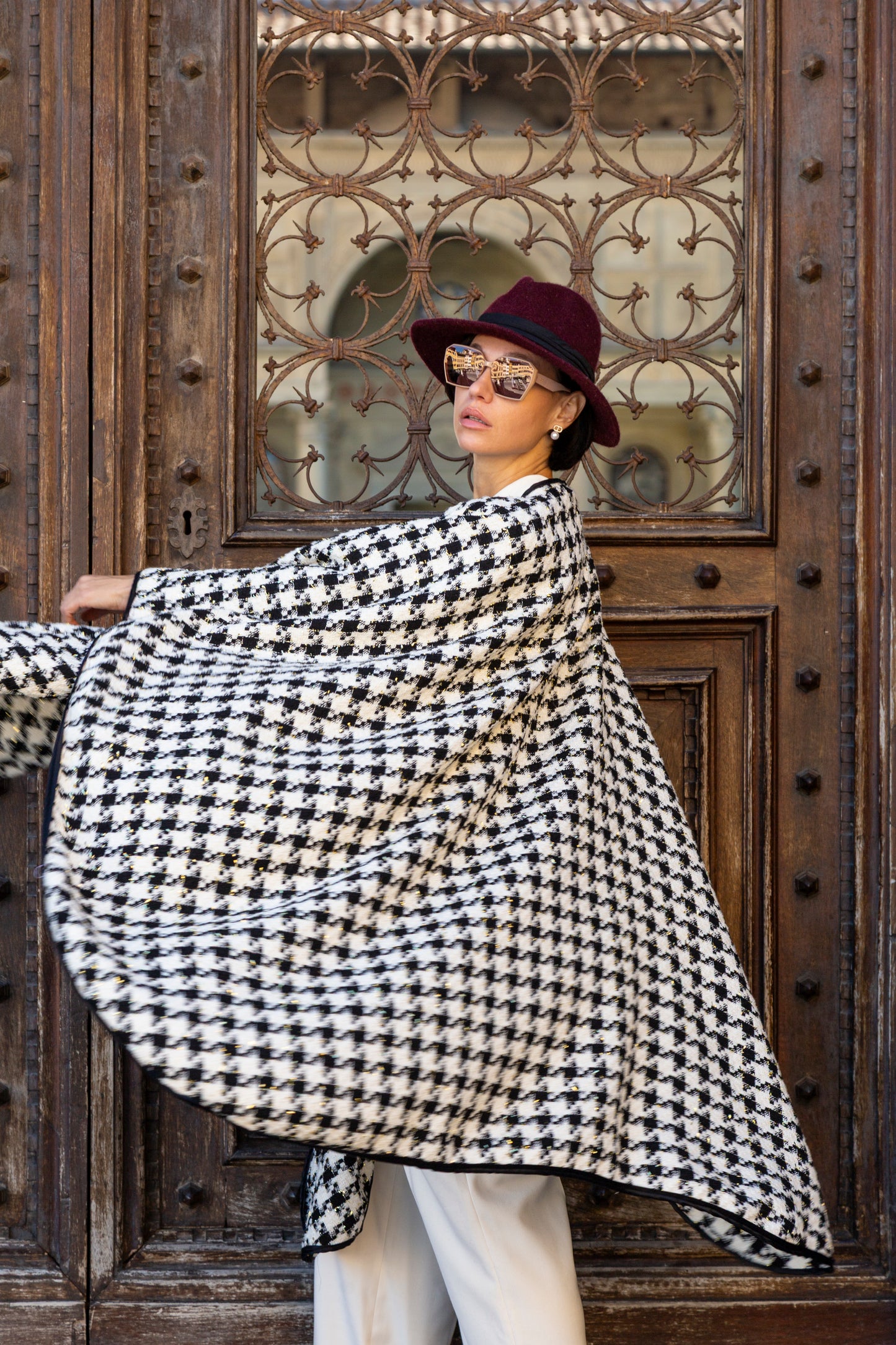 EVA - Poncho Pied de Poule
