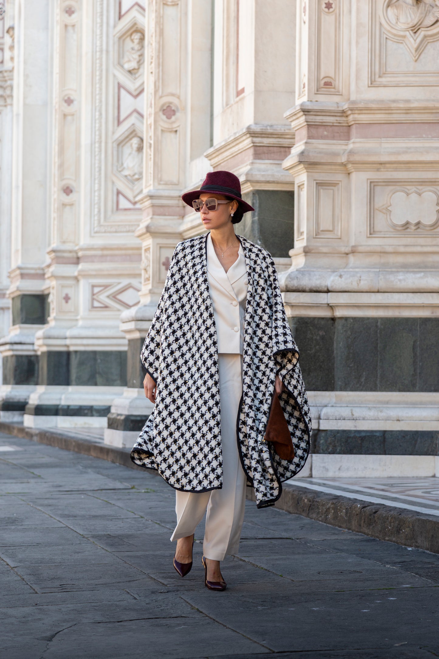 EVA - Poncho Pied de Poule