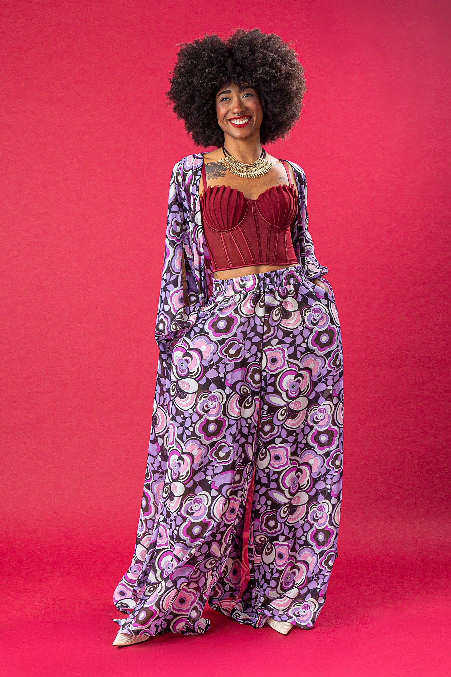EMY SET CAFTANO E PANTALONE