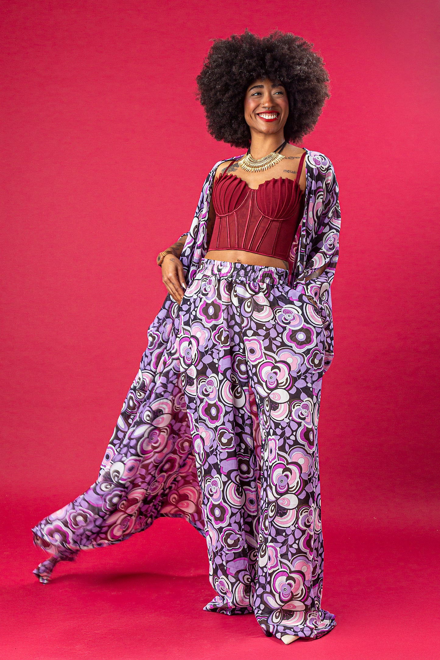 EMY SET CAFTANO E PANTALONE