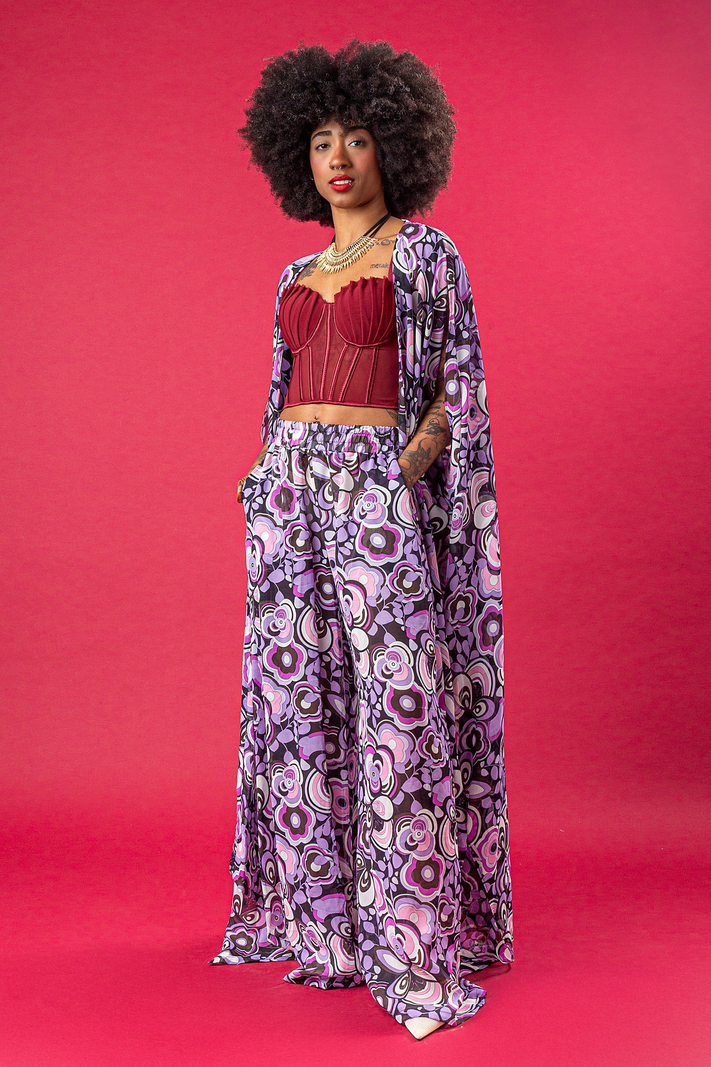 EMY SET CAFTANO E PANTALONE