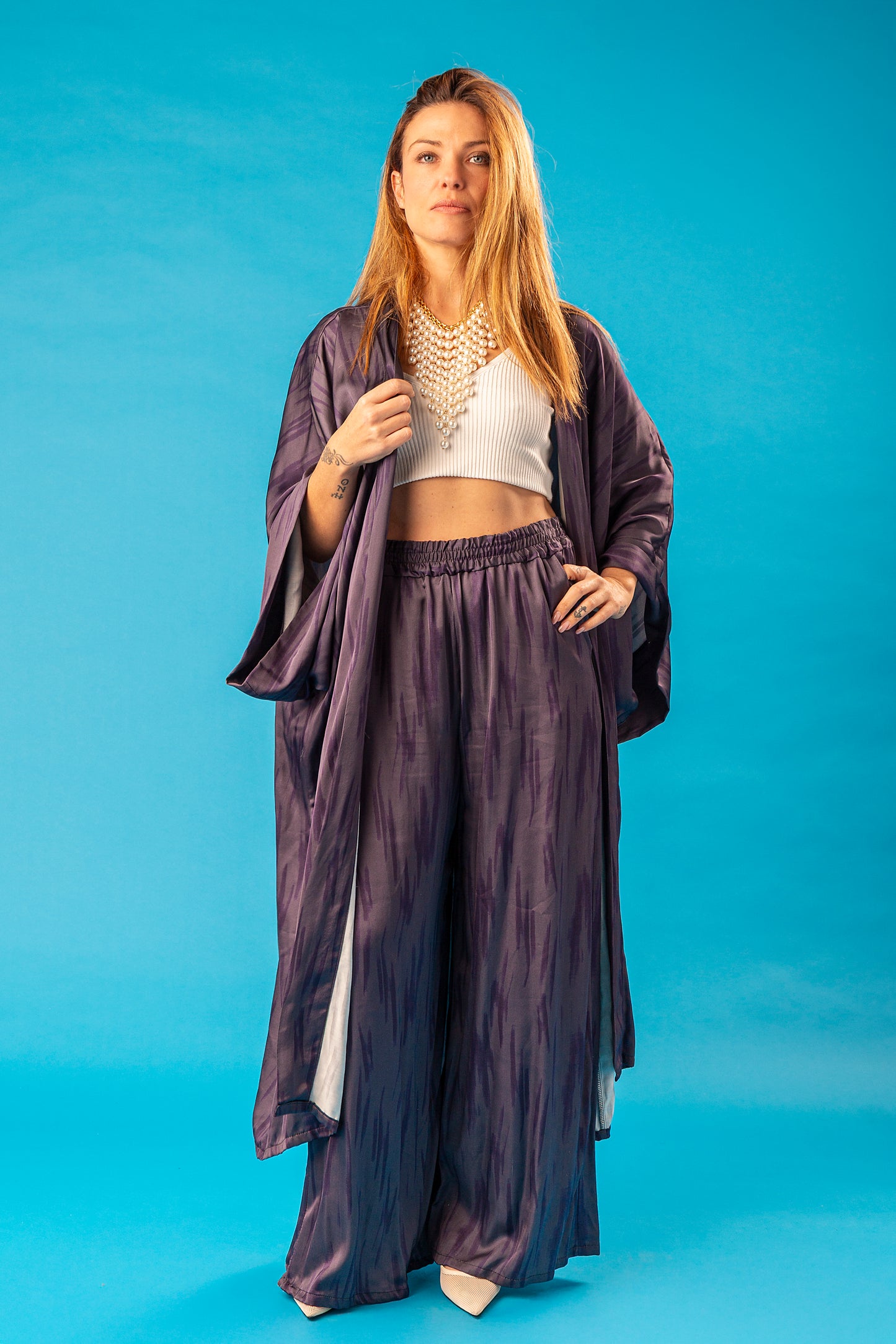 INDIGO SET KIMONO E PANTALONE