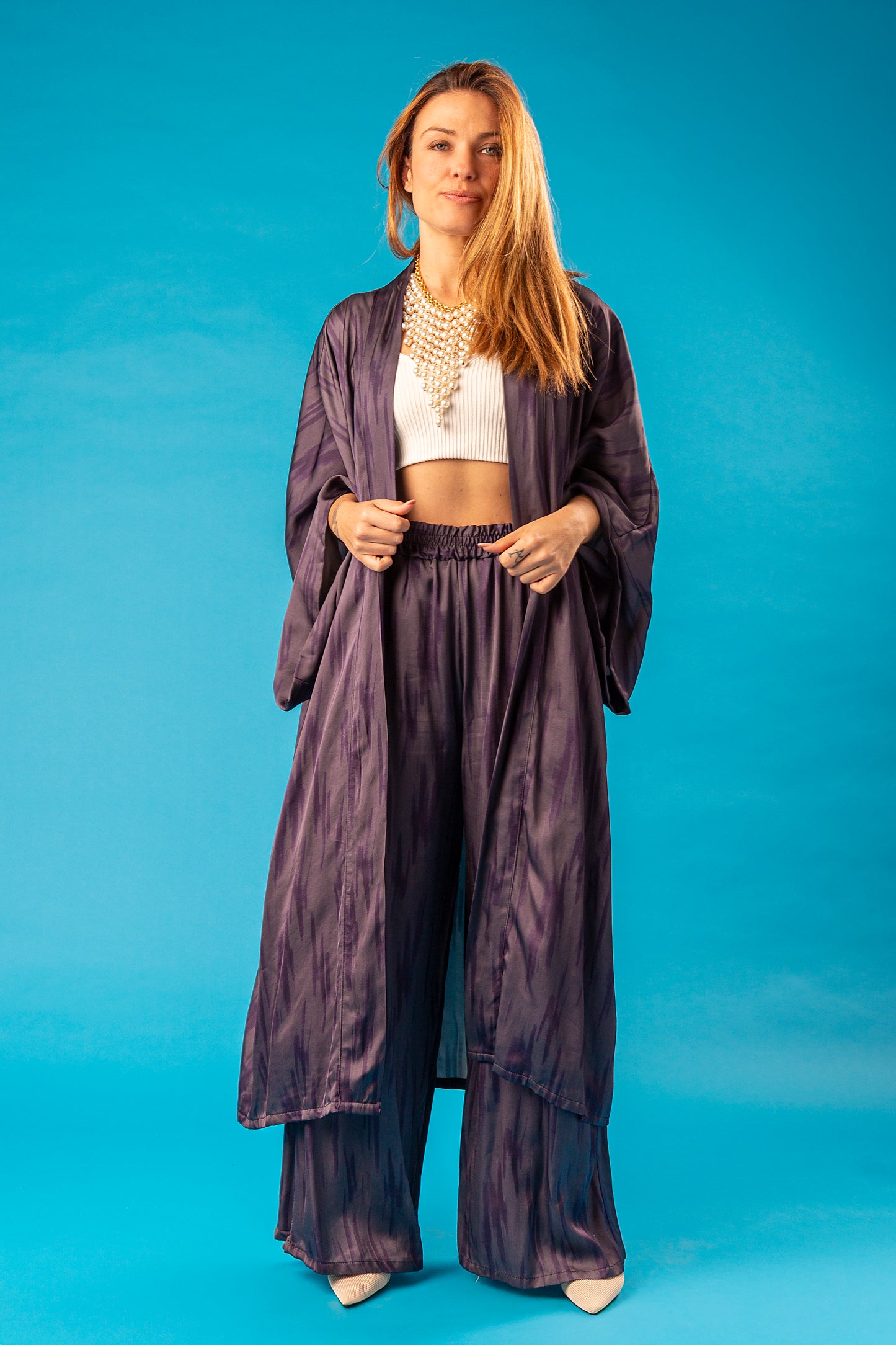 INDIGO SET KIMONO E PANTALONE