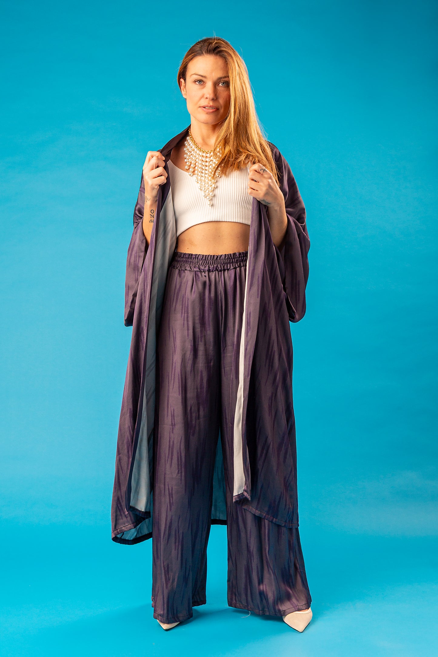 INDIGO SET KIMONO E PANTALONE
