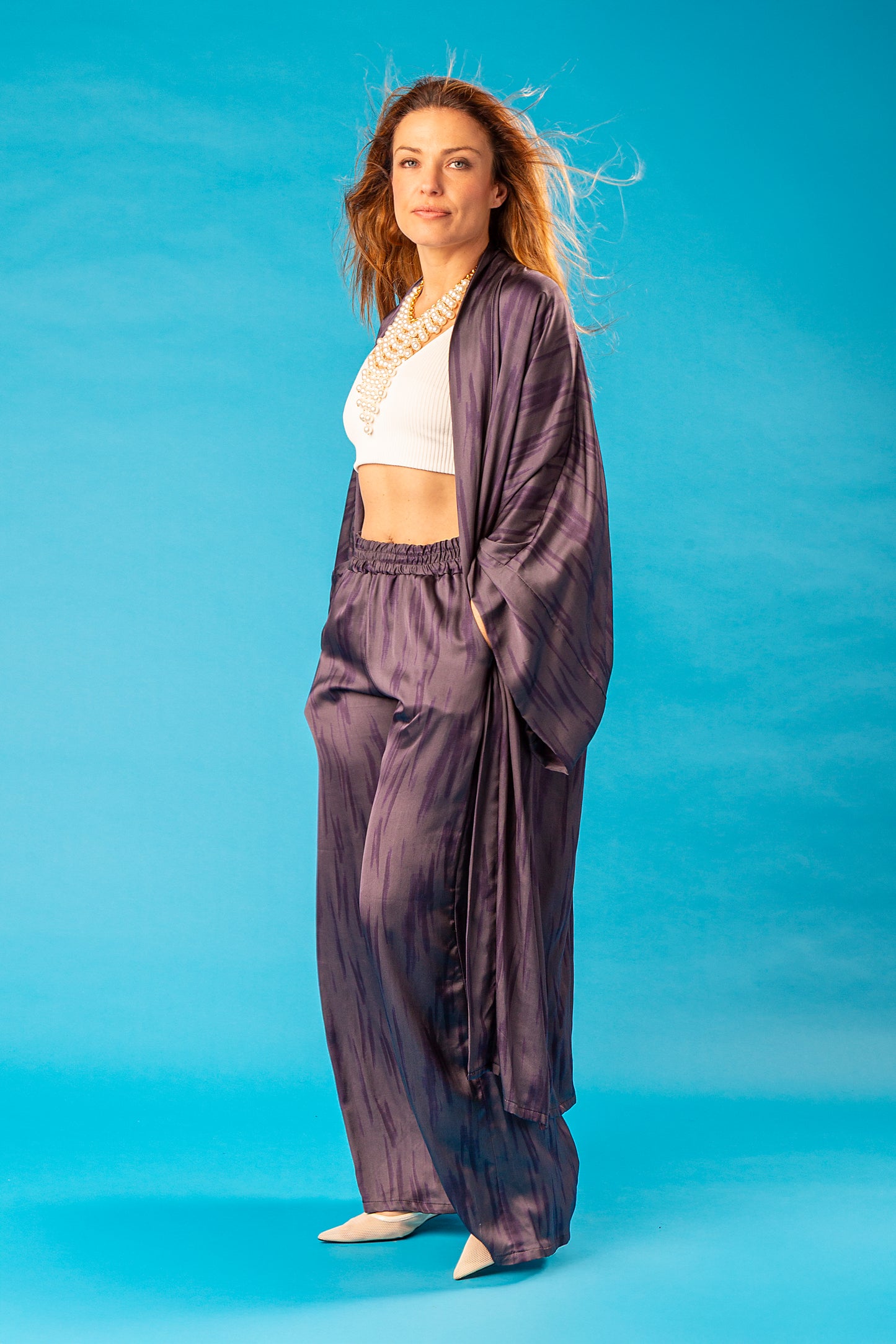 INDIGO SET KIMONO E PANTALONE