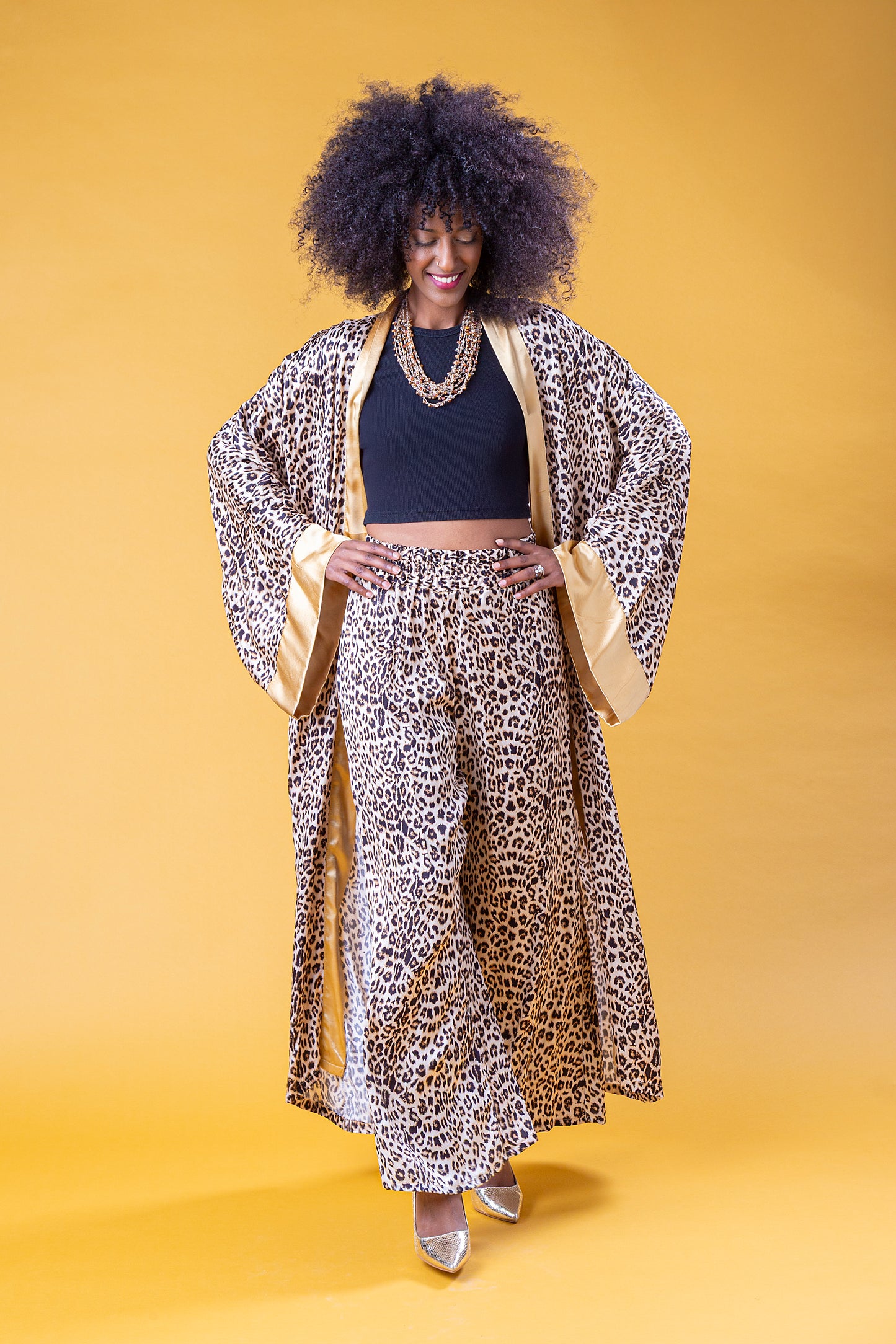 ZAHARA SET KIMONO E PANTALONE