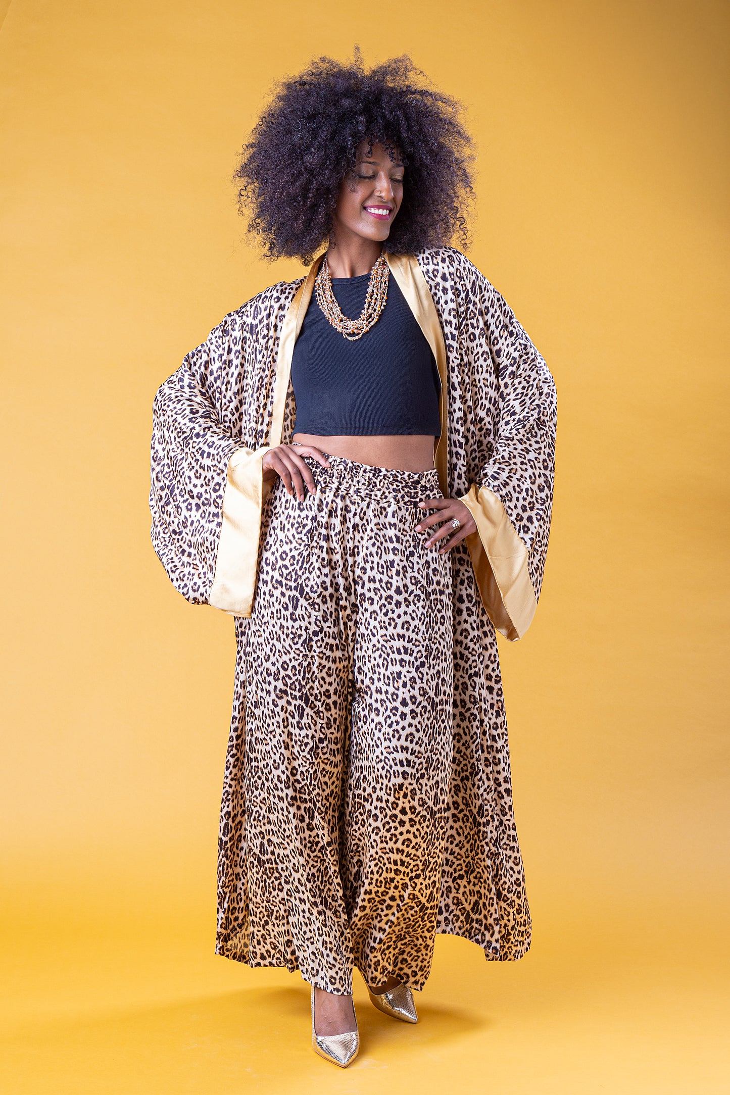 ZAHARA SET KIMONO E PANTALONE