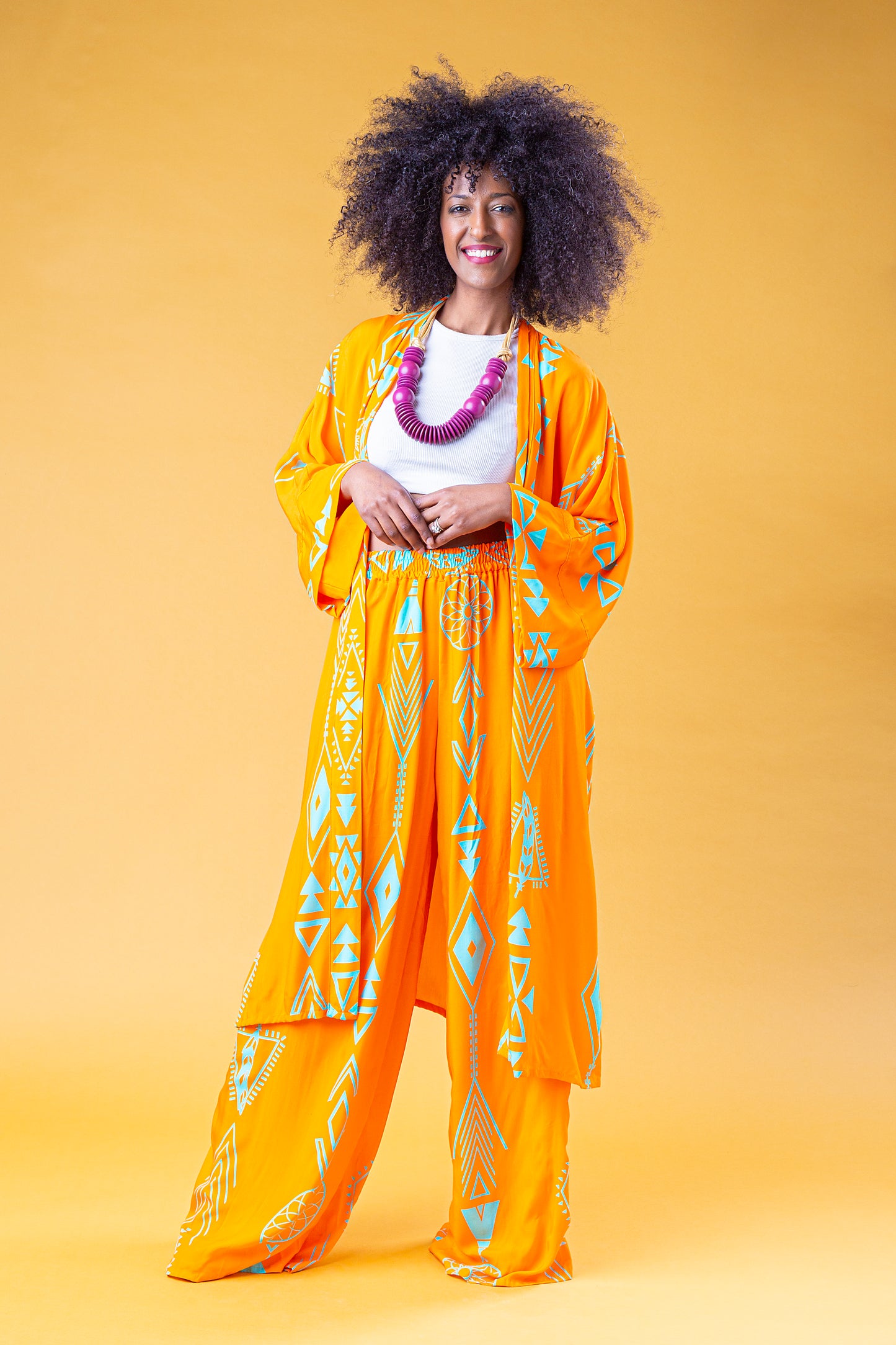 AMBRA SET DI KIMONO E PANTALONE