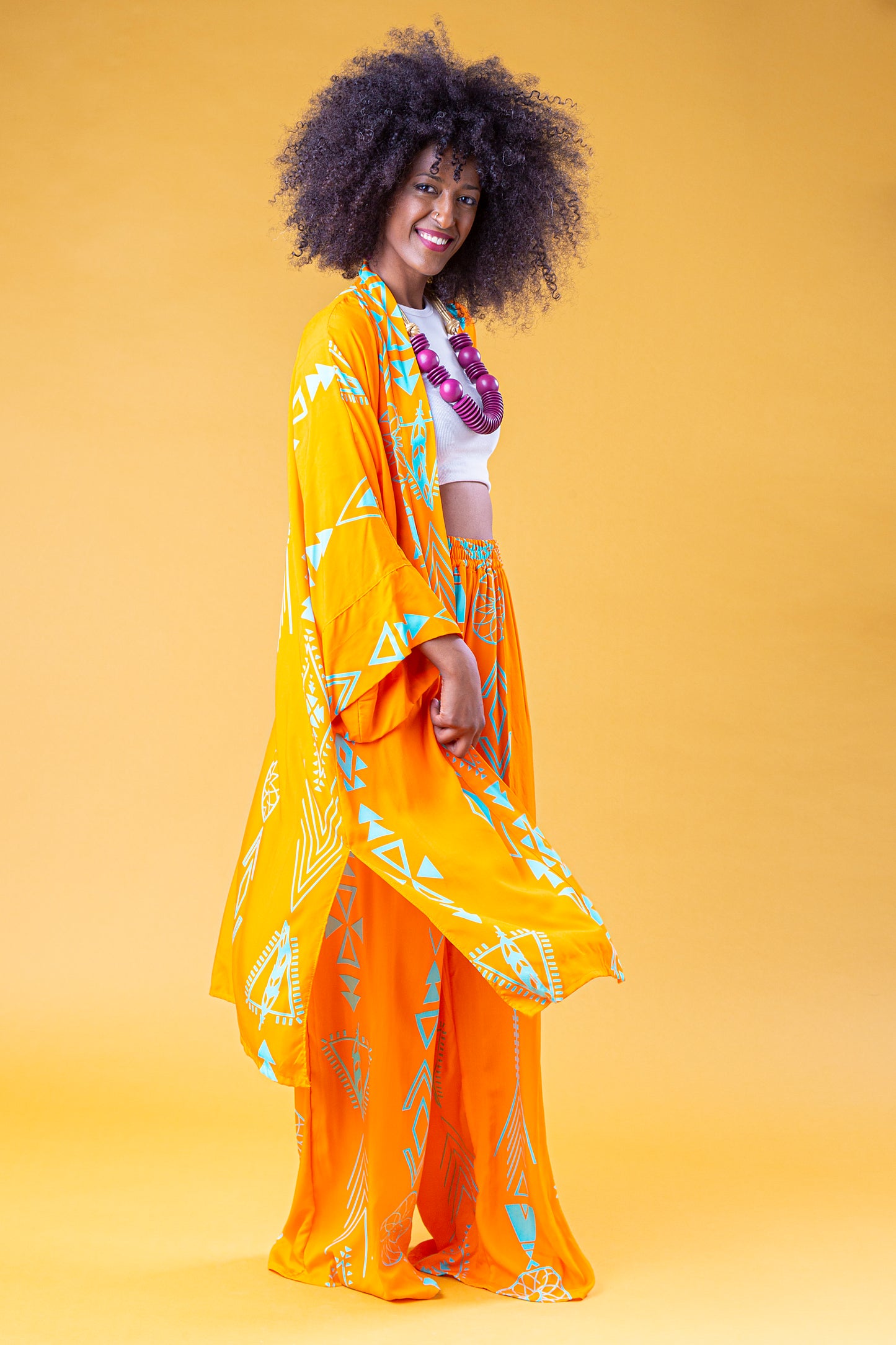 AMBRA SET DI KIMONO E PANTALONE