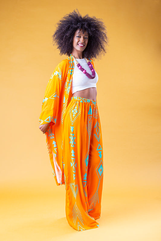 AMBRA SET DI KIMONO E PANTALONE