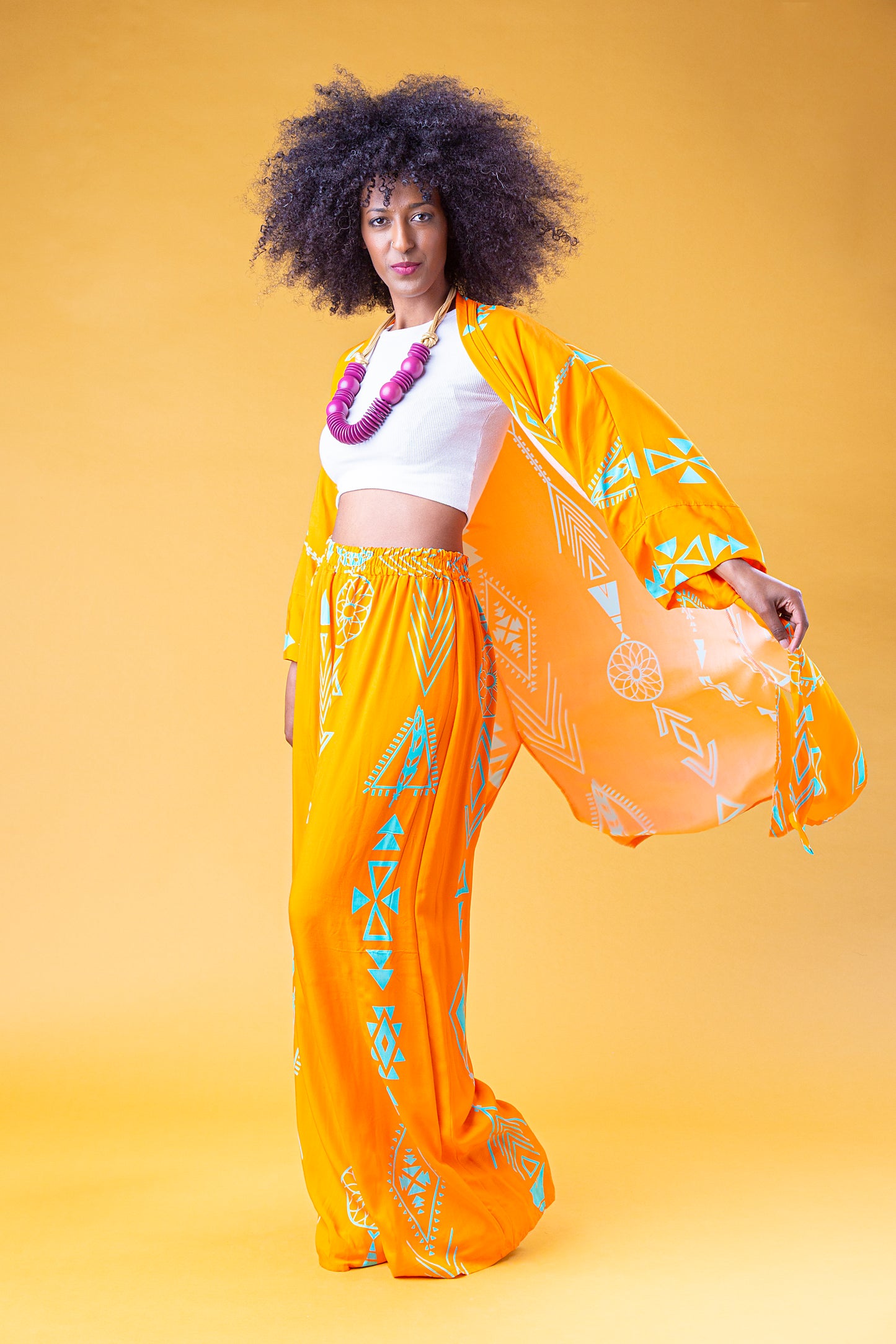 AMBRA SET DI KIMONO E PANTALONE