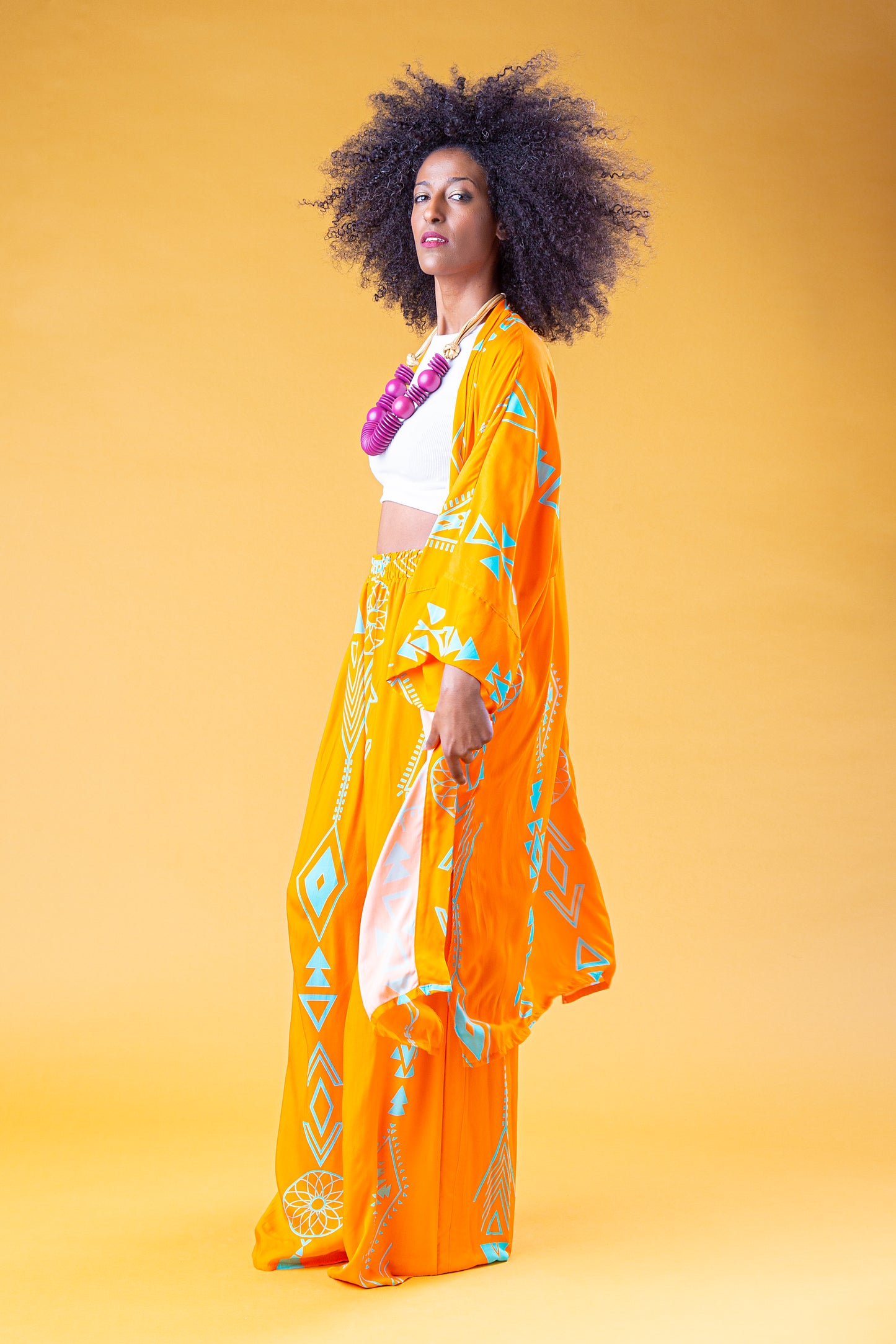 AMBRA SET DI KIMONO E PANTALONE