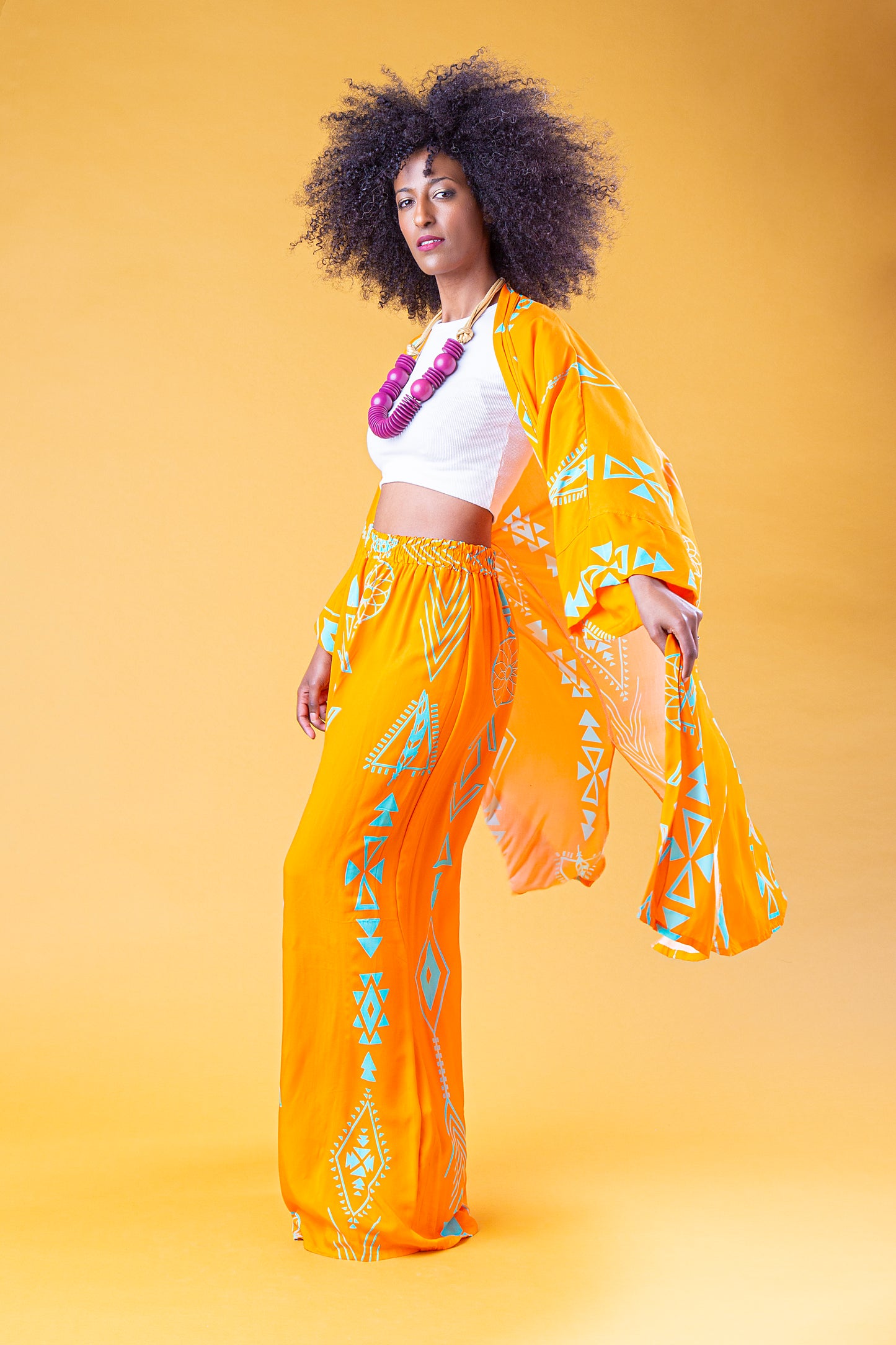 AMBRA SET DI KIMONO E PANTALONE