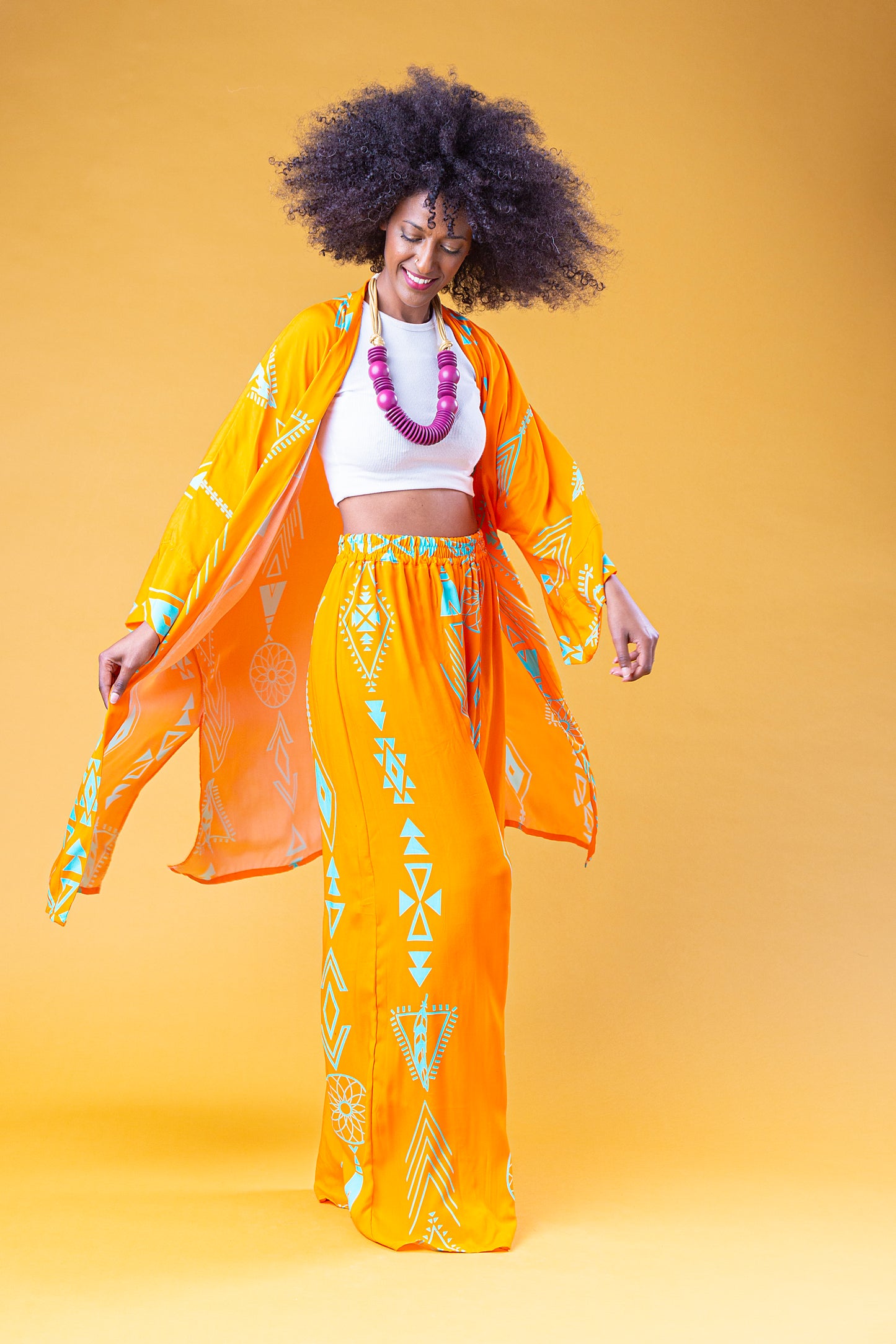 AMBRA SET DI KIMONO E PANTALONE